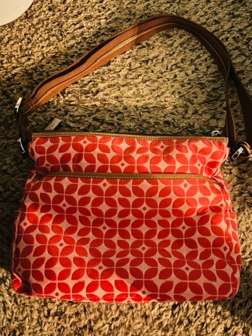Fossil ZB2445 Logo Canvas Messenger Crossbody